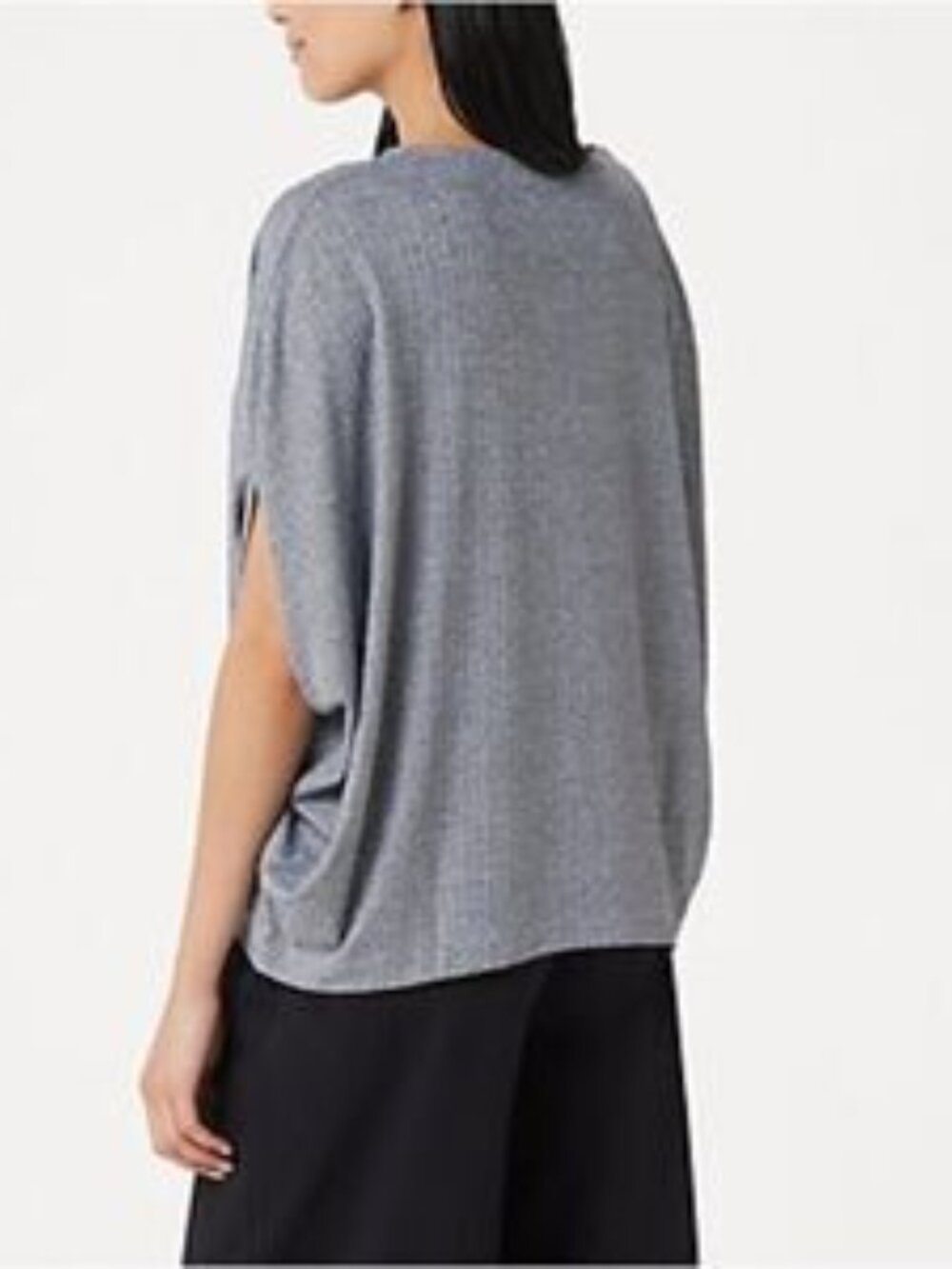 Lisa Rinna Collection Round-Neck Batwing Top - Picture 2 of 6